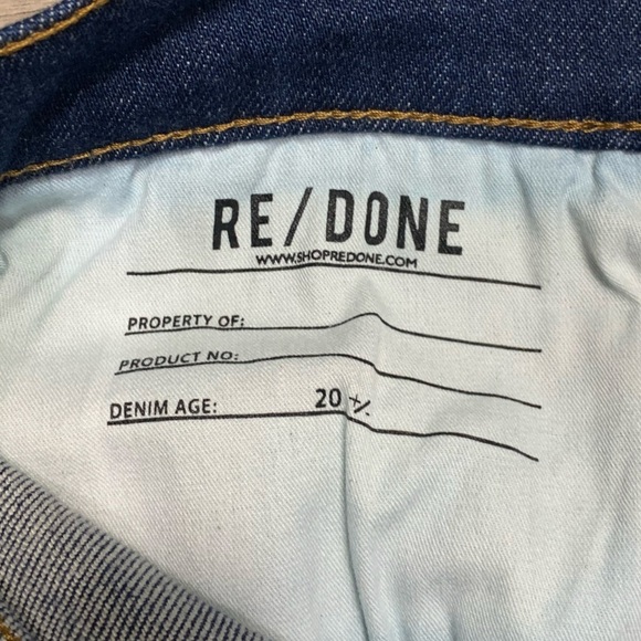RE/DONE Originals 70's Ultra High Rise Wide Leg in Rigid Like Sz 32 NWT - Picture 14 of 15
